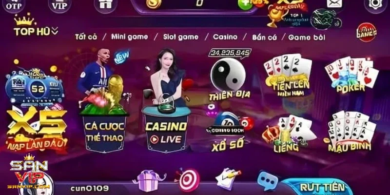 Giới thiệu Sanvip với hệ thống game cược đa dạng 